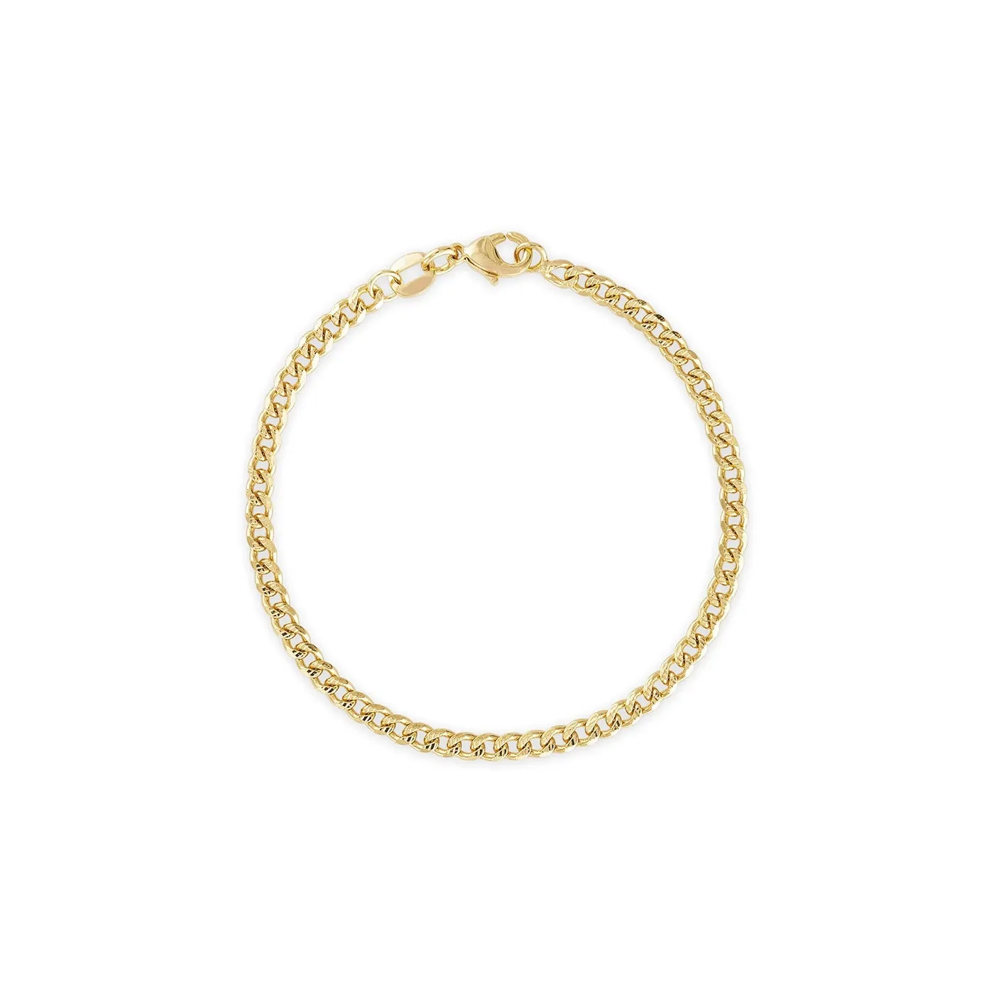 Alexa Leigh - Mini Curb Chain Bracelet in Yellow Gold