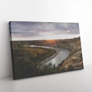 Badlands River Canvas by Nathan Kinneberg