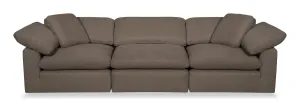 Dalyn Linen-Look Fabric Modular Sofa - Slate