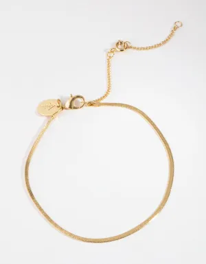 Gold Thin Snake Chain Bracelet