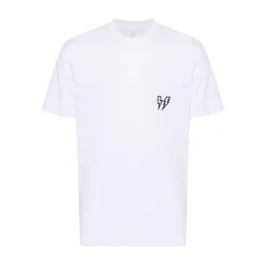 Neil Barrett Slim Fit Double Bolt White T-Shirt