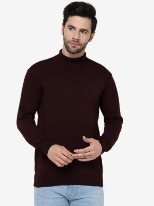 Wine Solid Slim Fit T-Shirt | JadeBlue