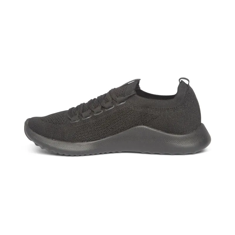 WOMEN'S AETREX CARLY SNEAKERS | BLACK / BLACK